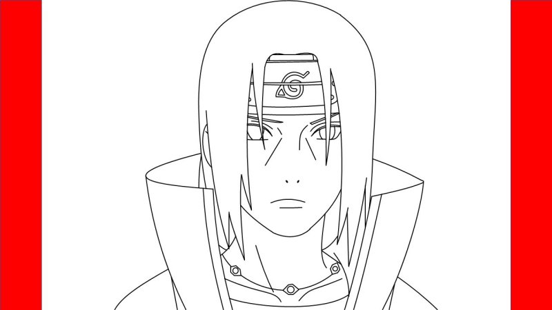 раскраска итачи учиха