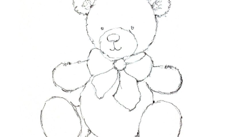 рисунок медвежонка для срисовки