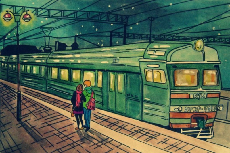 Нарисовать вокзал