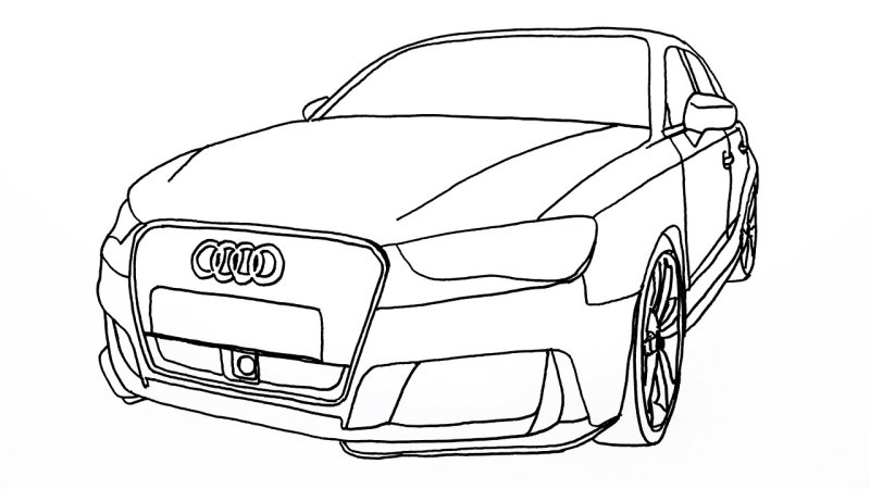 Раскраска Ауди rs6