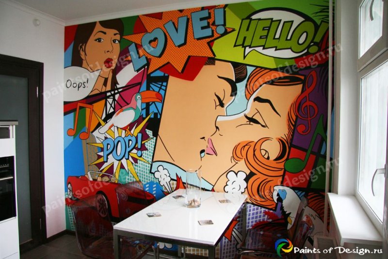 интерьер в стиле поп арт