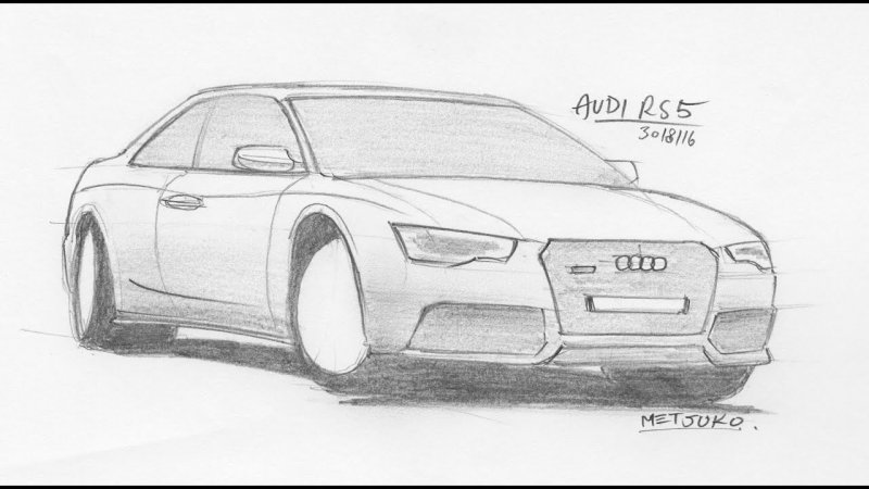 Рисунок машины Ауди р8