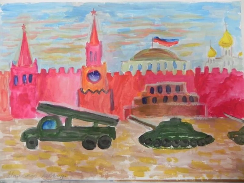 Рисование парад Победы в подготовительной группе