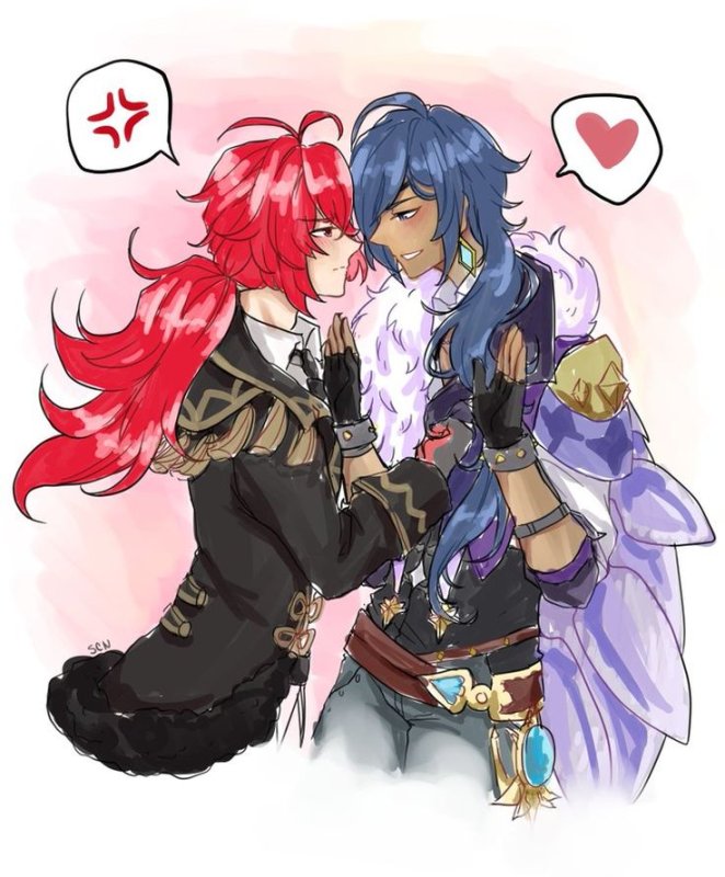 дилюк и кэйа