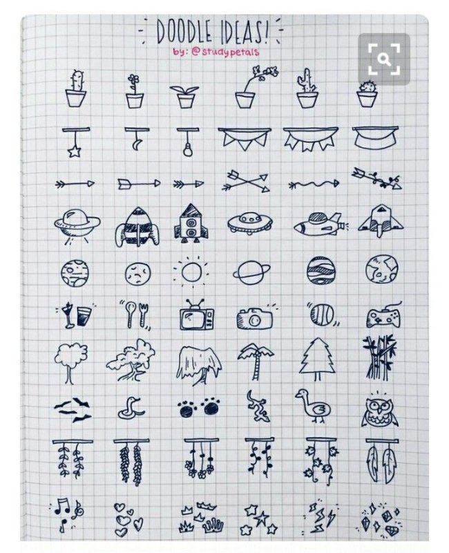 Узоры для конспектов в тетради