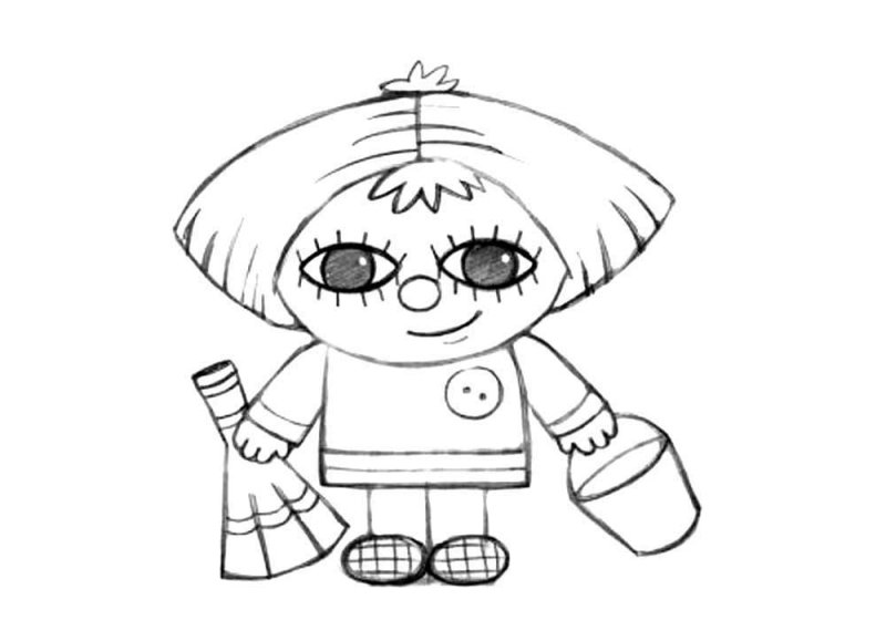 домовёнок кузька раскраска для детей