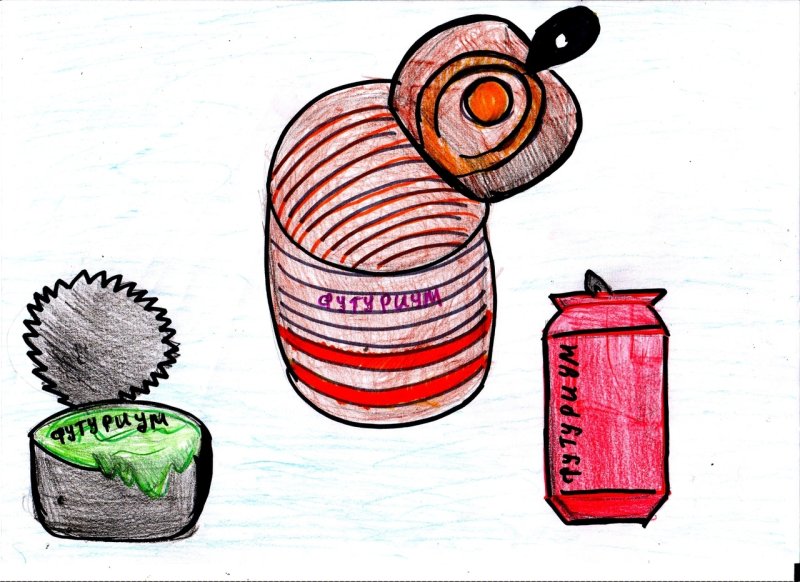 Рисунок консервной банки для детей