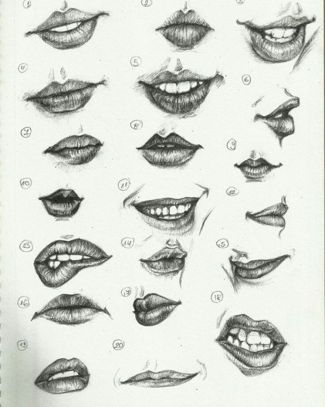 Губы рисунок