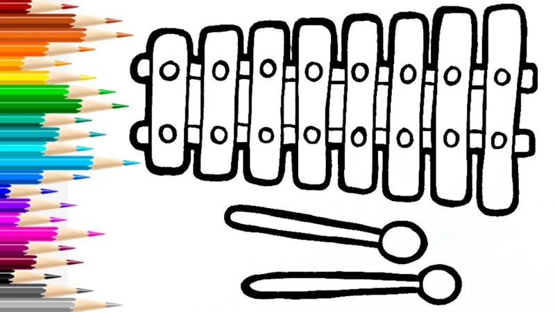 ксилофон раскраска