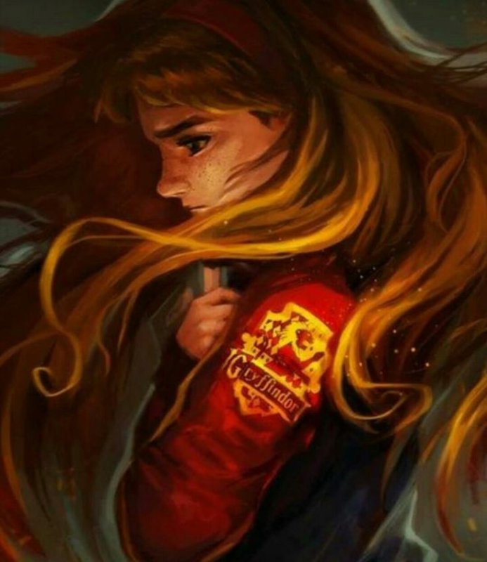 Девушка в форме Гриффиндора арт