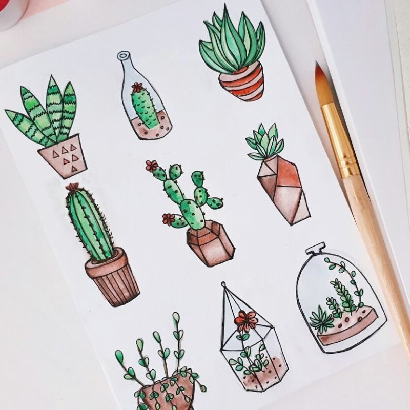 рисунки для скетчбука маленькие