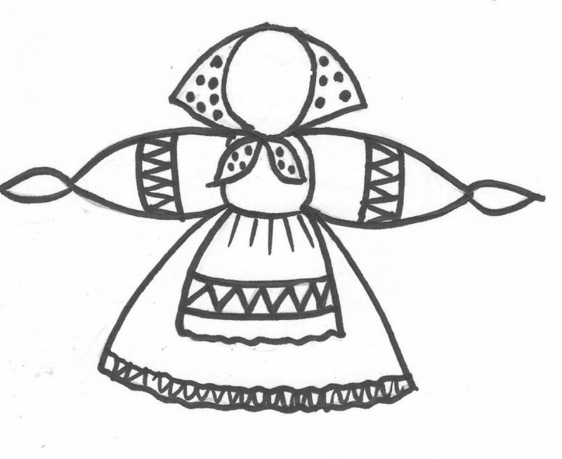 Рисование кукла Масленица