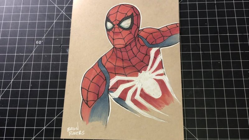 рисунки человека паука