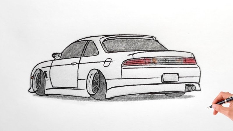 Nissan Silvia s14 рисунок