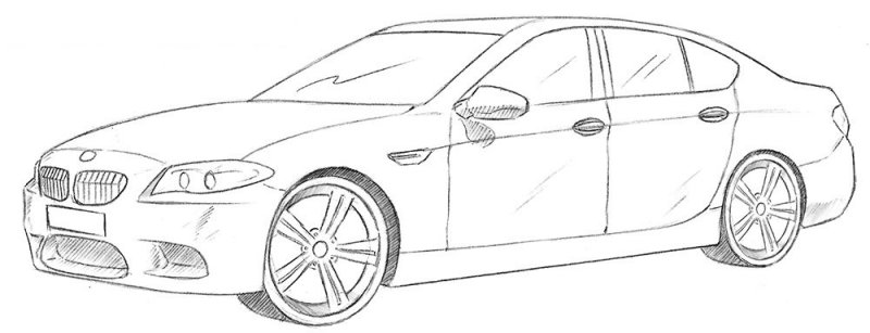 BMW m5 рисоваться