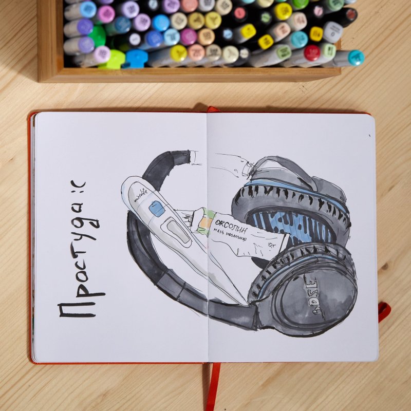 Рисование маркерами для скетчинга