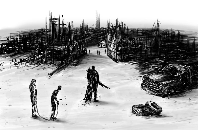 Постапокалипсис рисунки