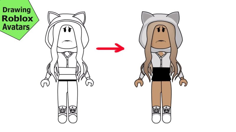 Картинки для срисовки РОБЛОКС девочки