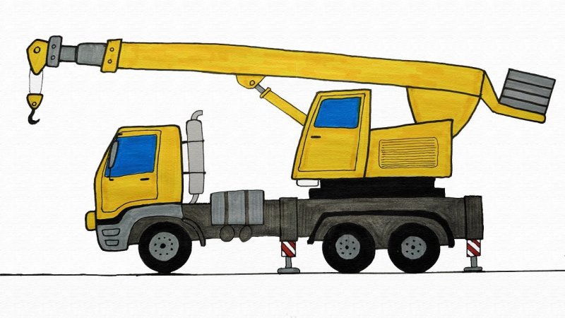 Автокран рисунок