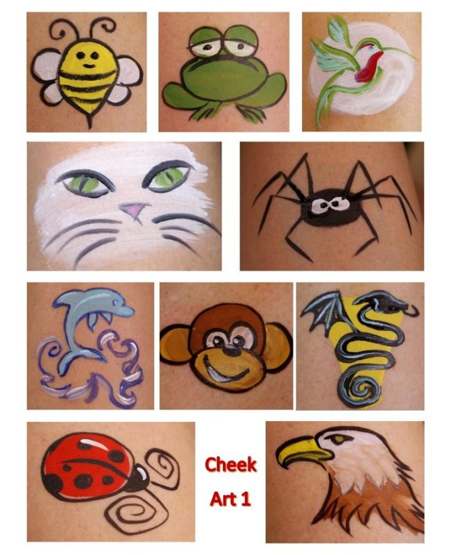 схемы аквагрима для детей