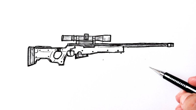 Снайперская винтовка AWM чертежи