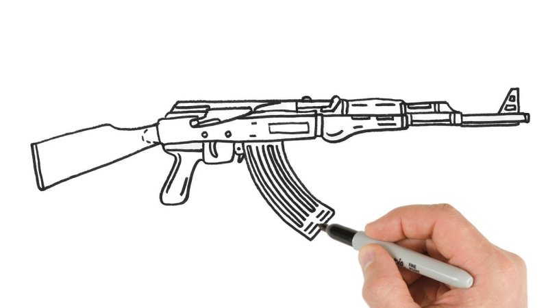 АК 47 рисунок