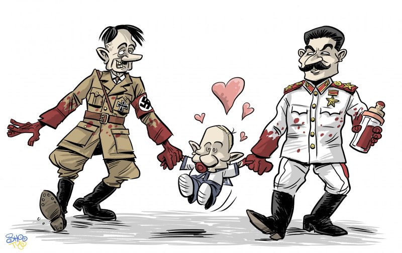 Сталин и Гитлер карикатура