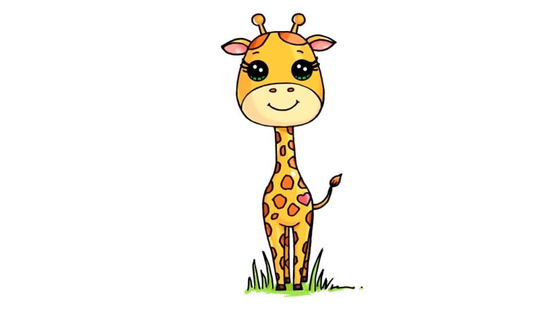 жираф рисунок для детей