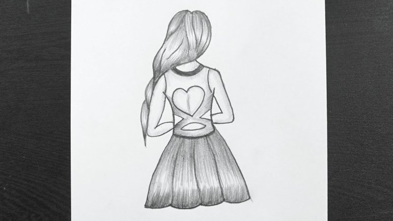 рисунки карандашом для срисовки девушки