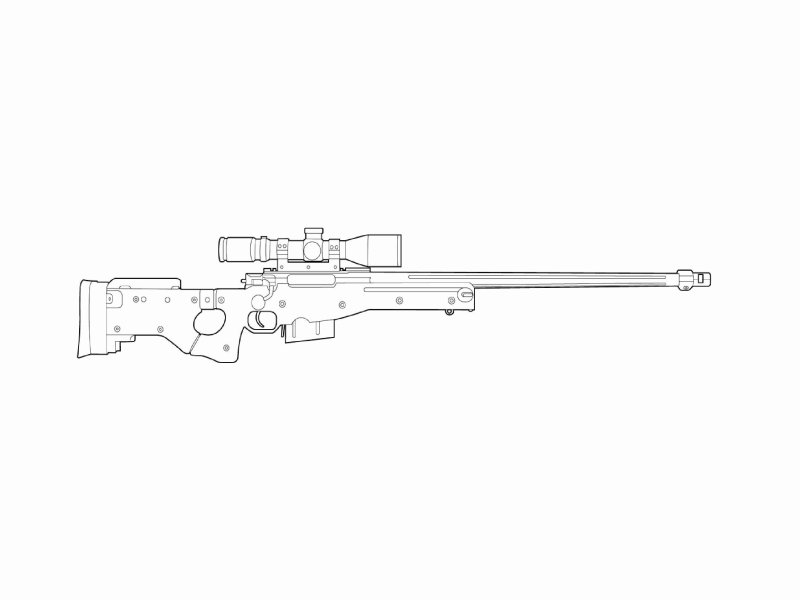 AWM снайперская винтовка раскраска