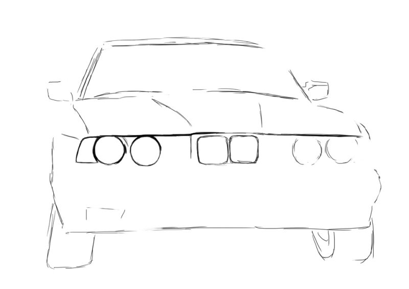 BMW e39 рисунок