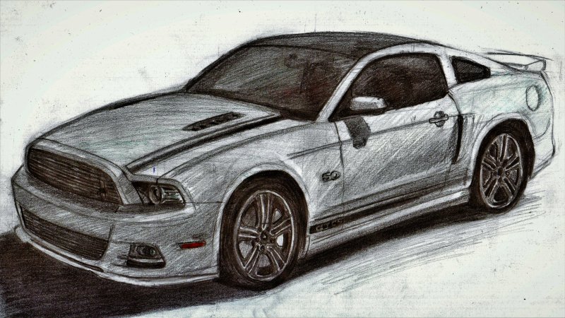 Автомобиль рисунок карандашом