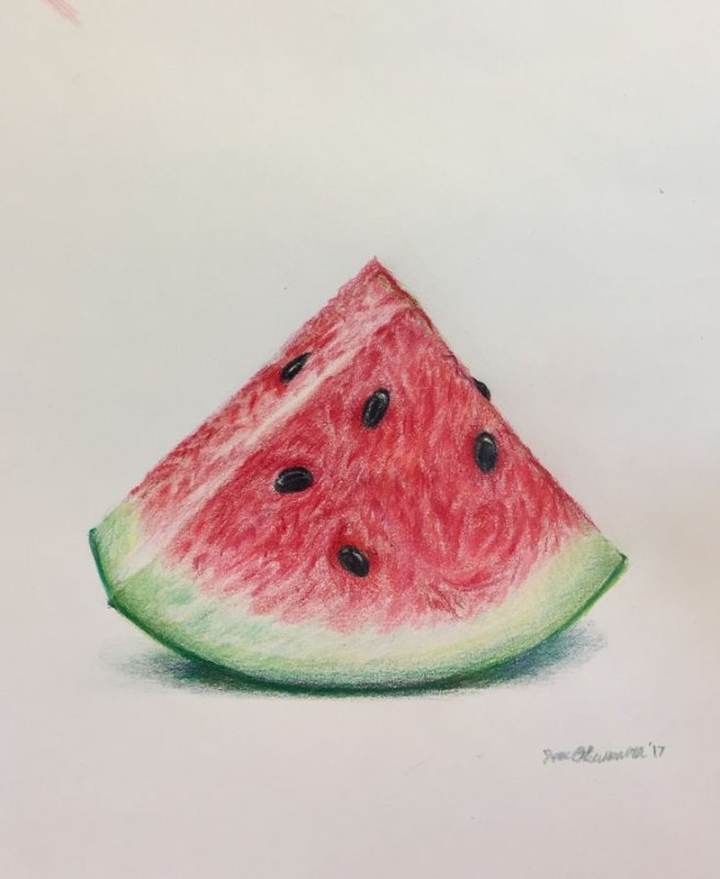Лёгкие рисунки Арбуз