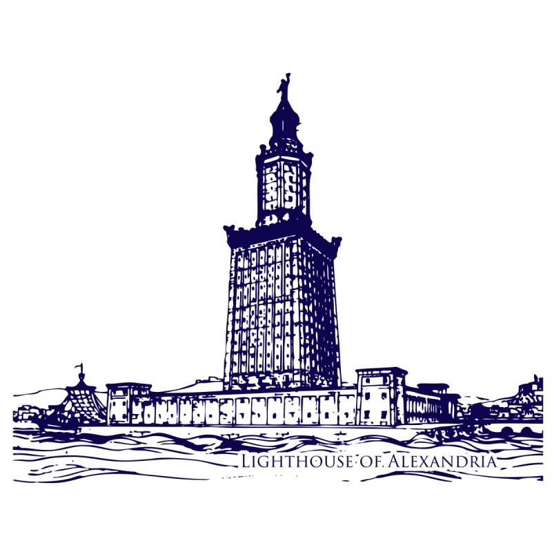 Александрийский Маяк гравюра