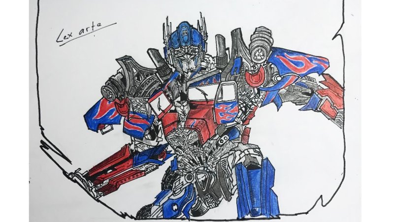 Оптимус Прайм для срисовки