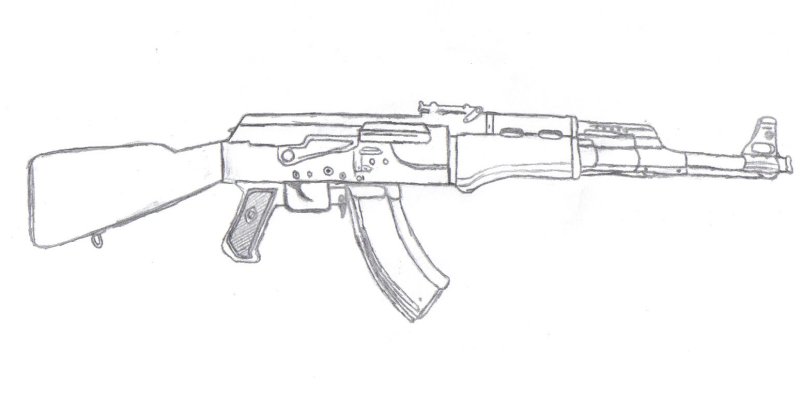 Рисунок автомата АК-47