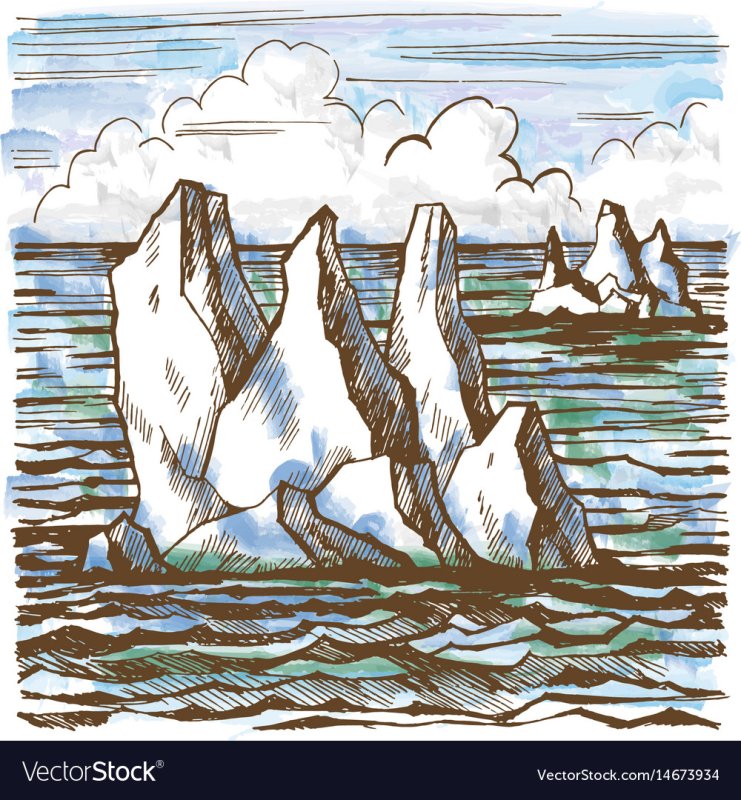 айсберг рисунок