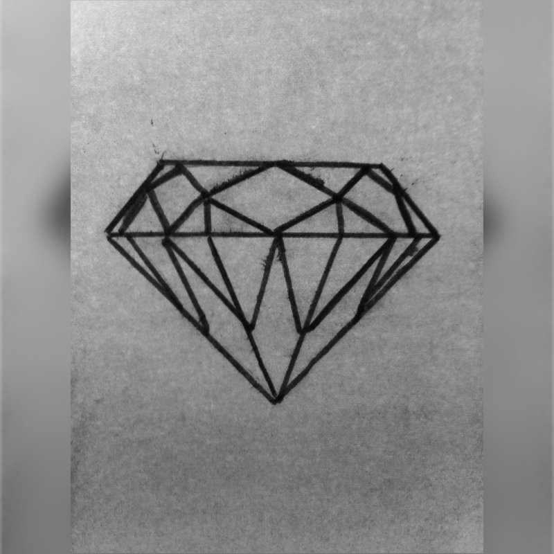 Бриллиант рисунок карандашом