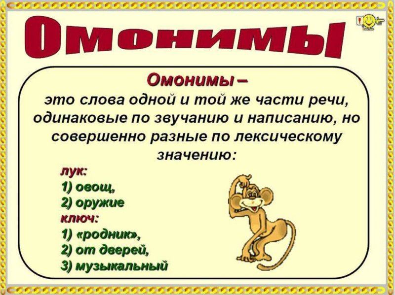 Слова омонимы