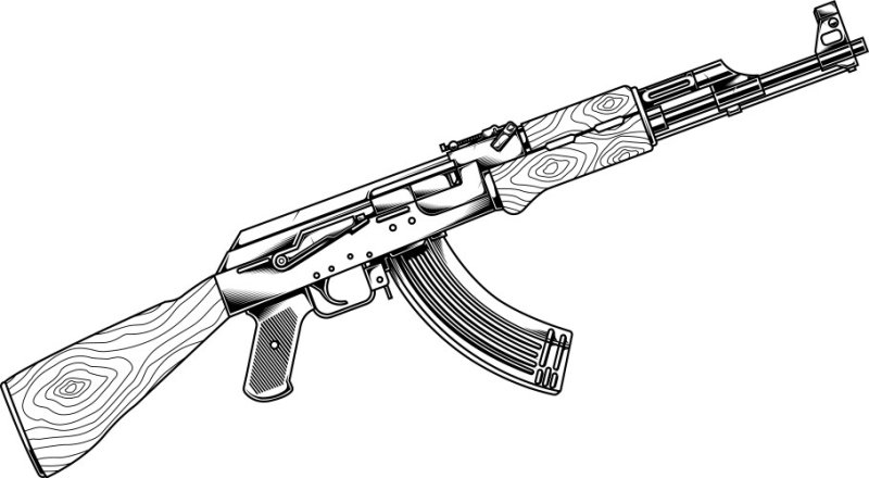 Автомат Калашникова АК-47 вектор
