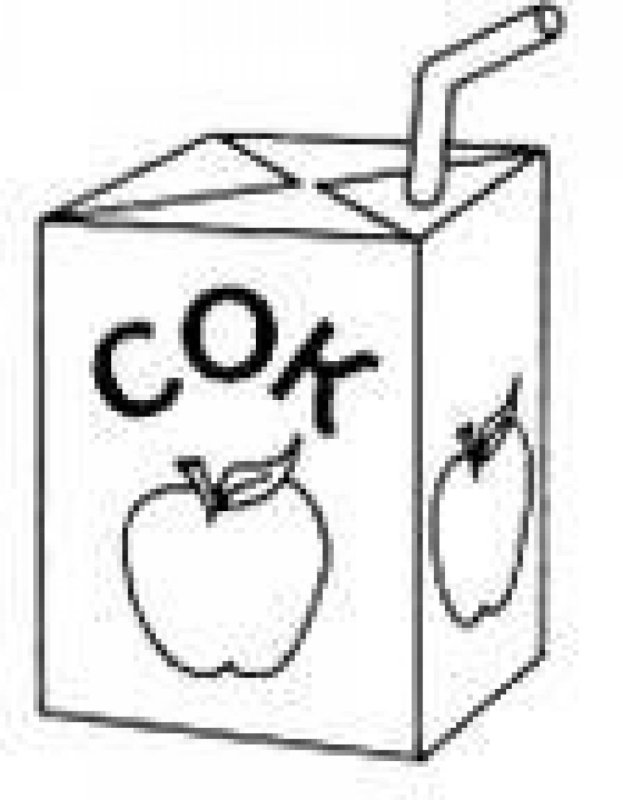 сок раскраска для детей