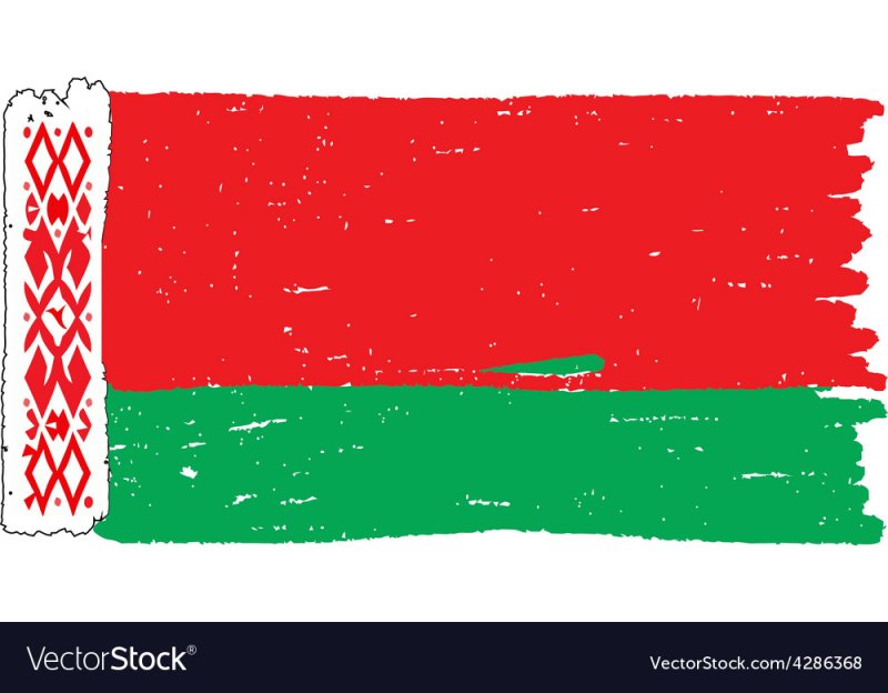 Флаг Белоруссии рисунок