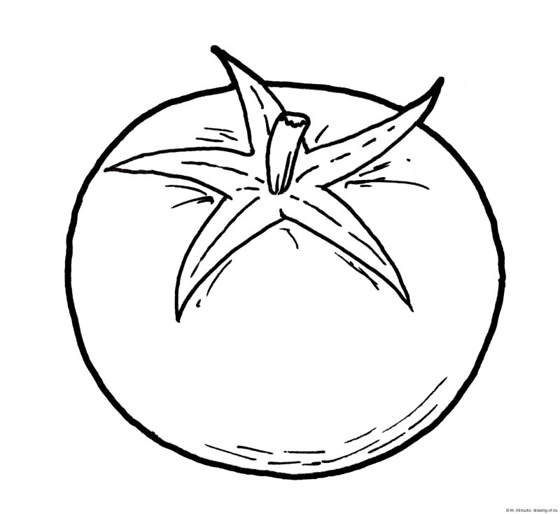 помидор раскраска для детей