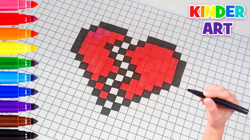 Рисунки по клеточкам яркие