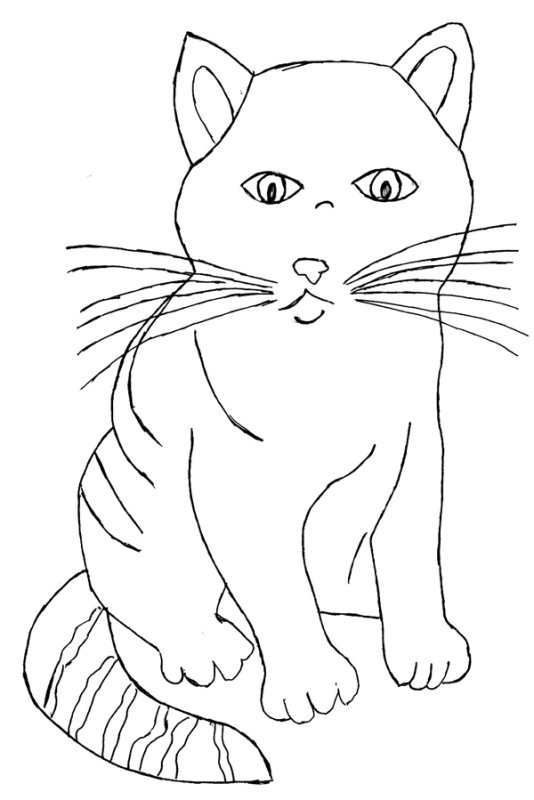 Раскраски плачат котики