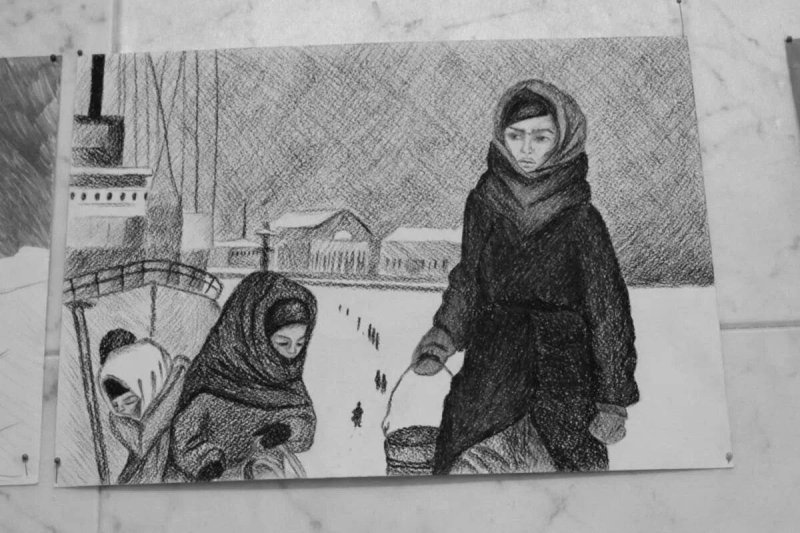 Блокадный Ленинград рисунки