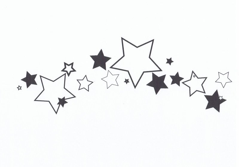 тату звездочки эскизы