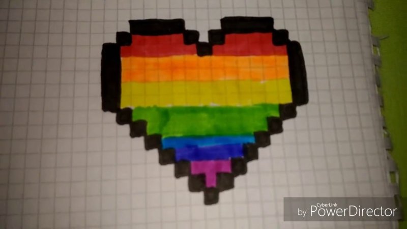 Рисунки по клеточкам радужные