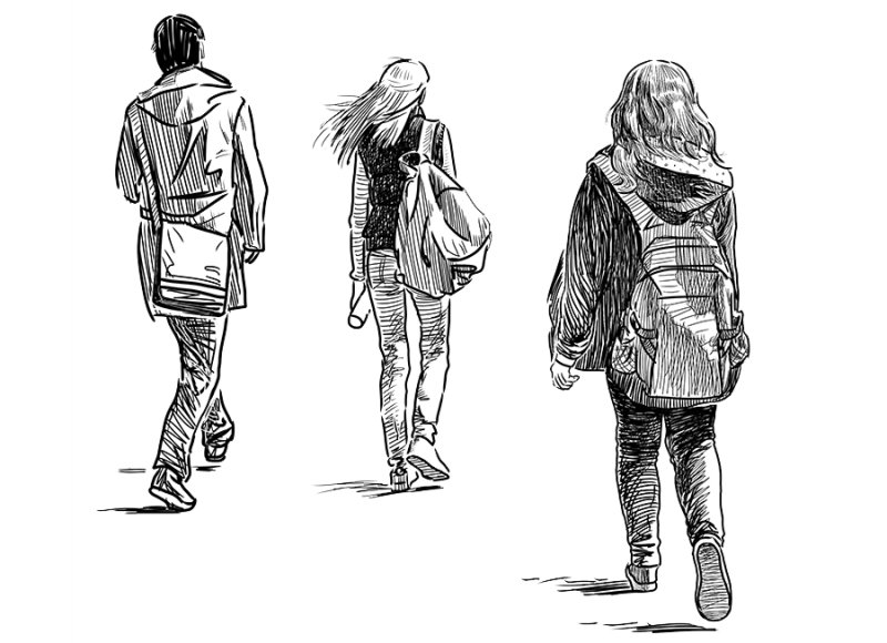 Наброски людей для срисовки