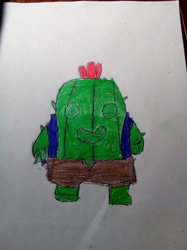 Спайк Brawl Stars рисунок